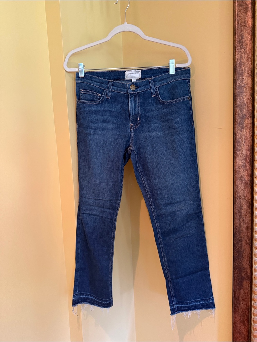 Current/Elliott Dark Blue Cropped Jeans